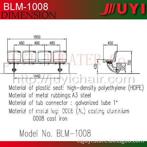 China OEM supplier of wall mounted plastic seating chair